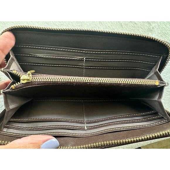 Burberry Blue Label Plaid Zip Around Long Wallet - Picture 10 of 13